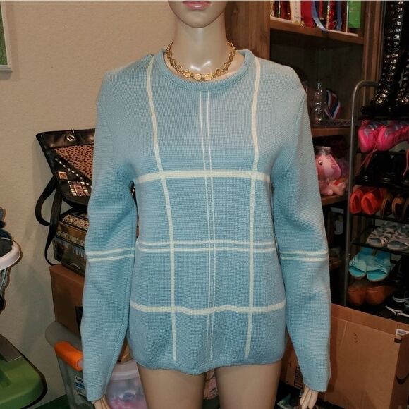 Lido of California pure Virgin wool light Blue sweater - Picture 1 of 10